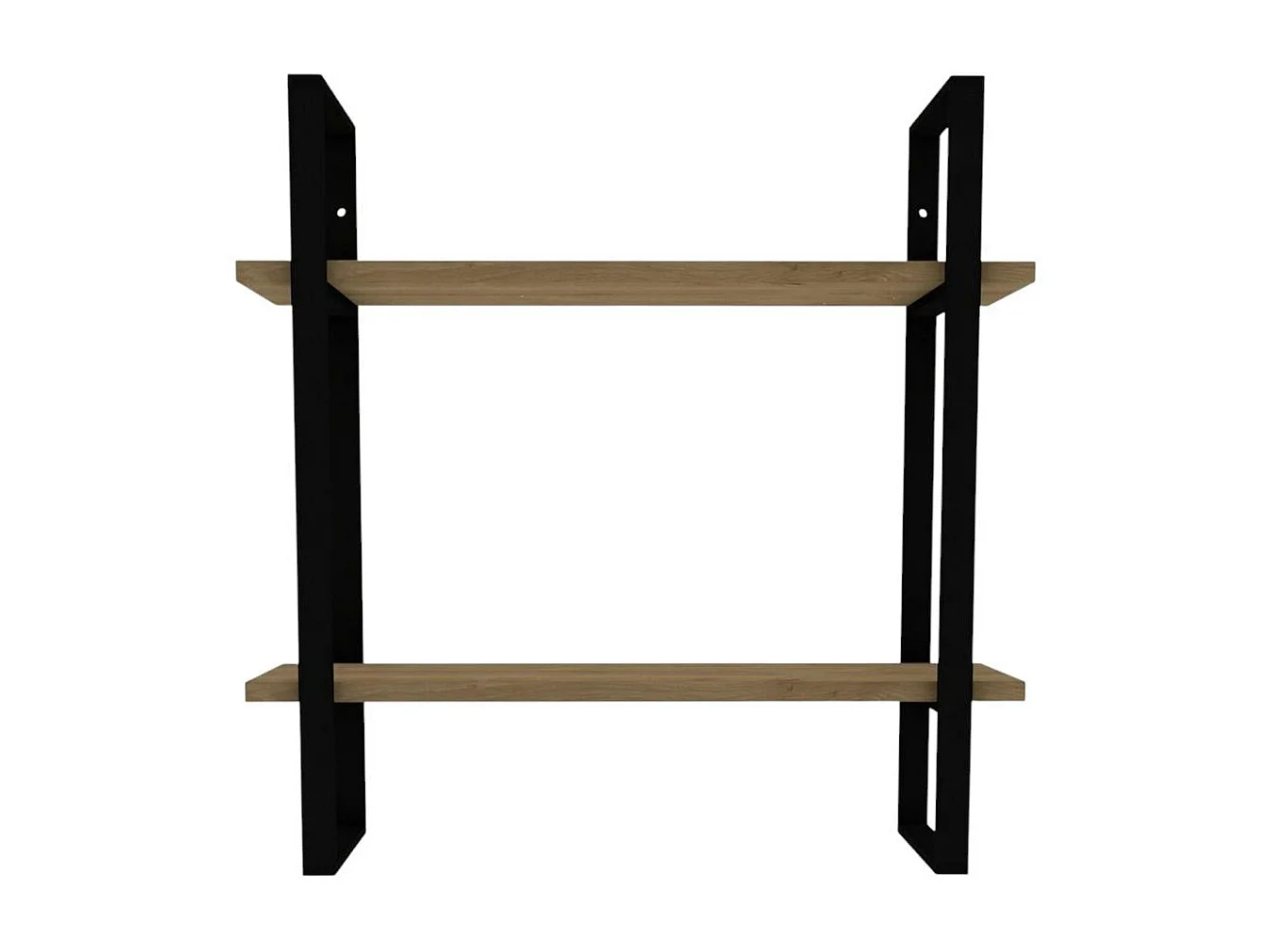 Étagère murale moderne décor bois clair et cadres métal JENA