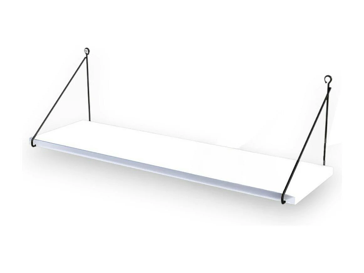 Etagère murale blanche à montants noirs JENA