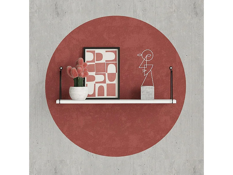 Etagère murale blanche à montants noirs JENA