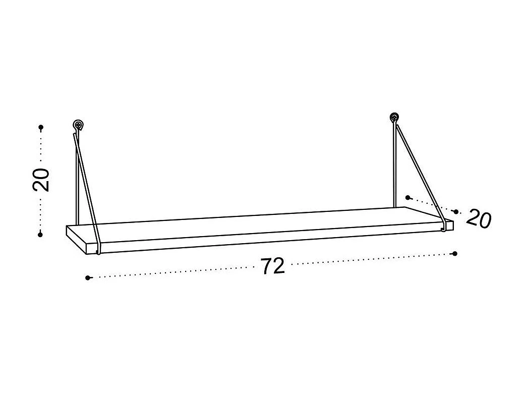 Etagère murale blanche avec montants assortis JENA