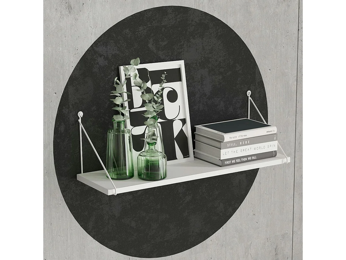 Etagère murale blanche avec montants assortis JENA