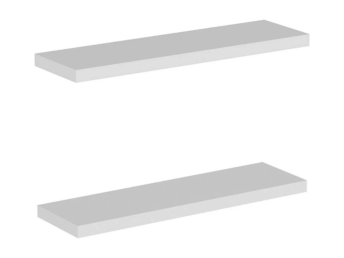 Étagère murale blanche flottante 80 cm (lot de 2) MARFA