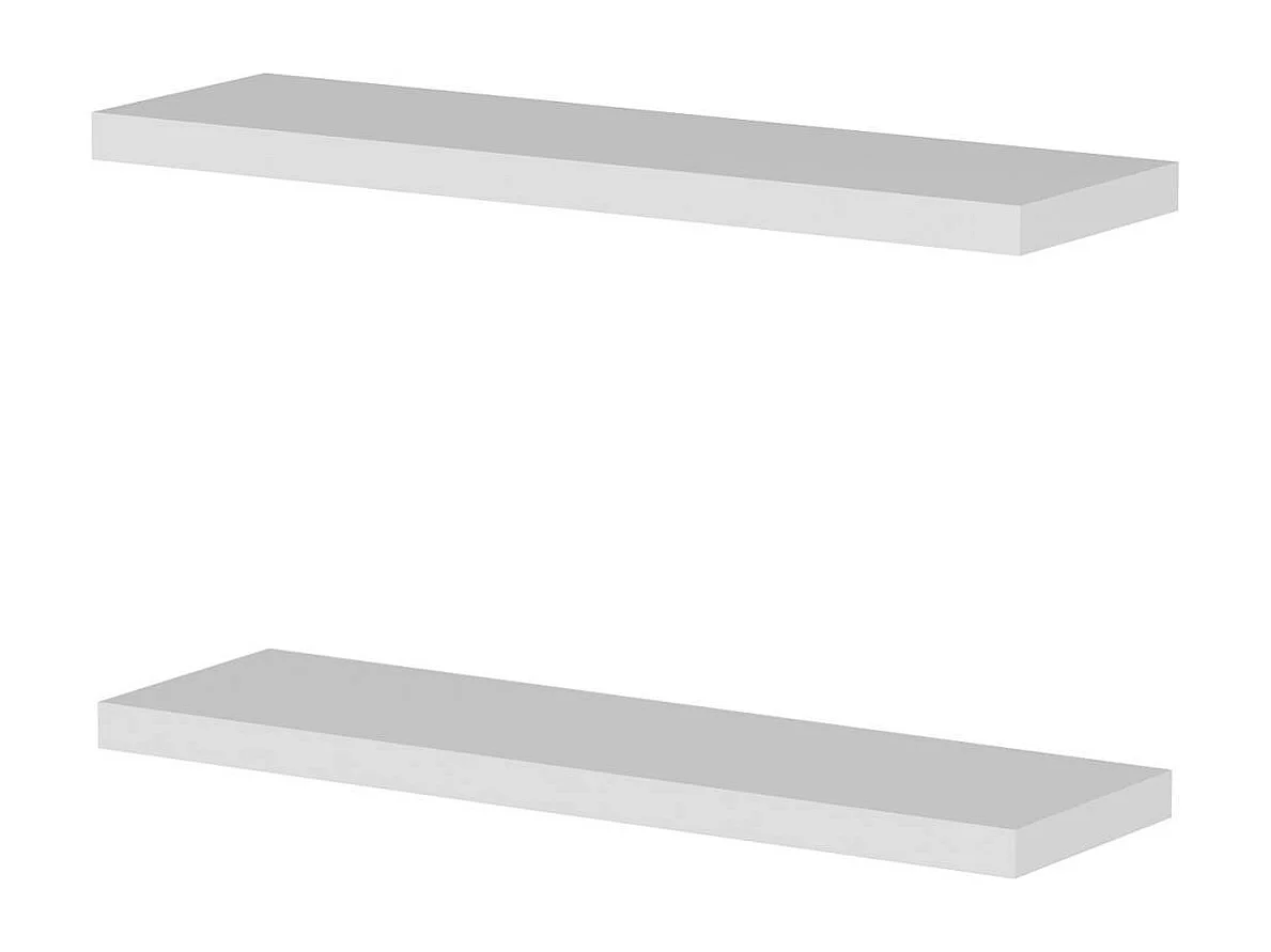Étagère murale blanche flottante 80 cm (lot de 2) MARFA