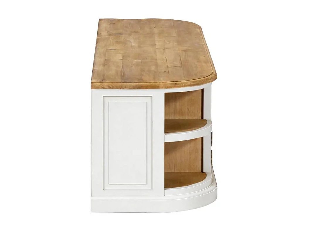 Meuble TV en bois recyclé blanchi Garance