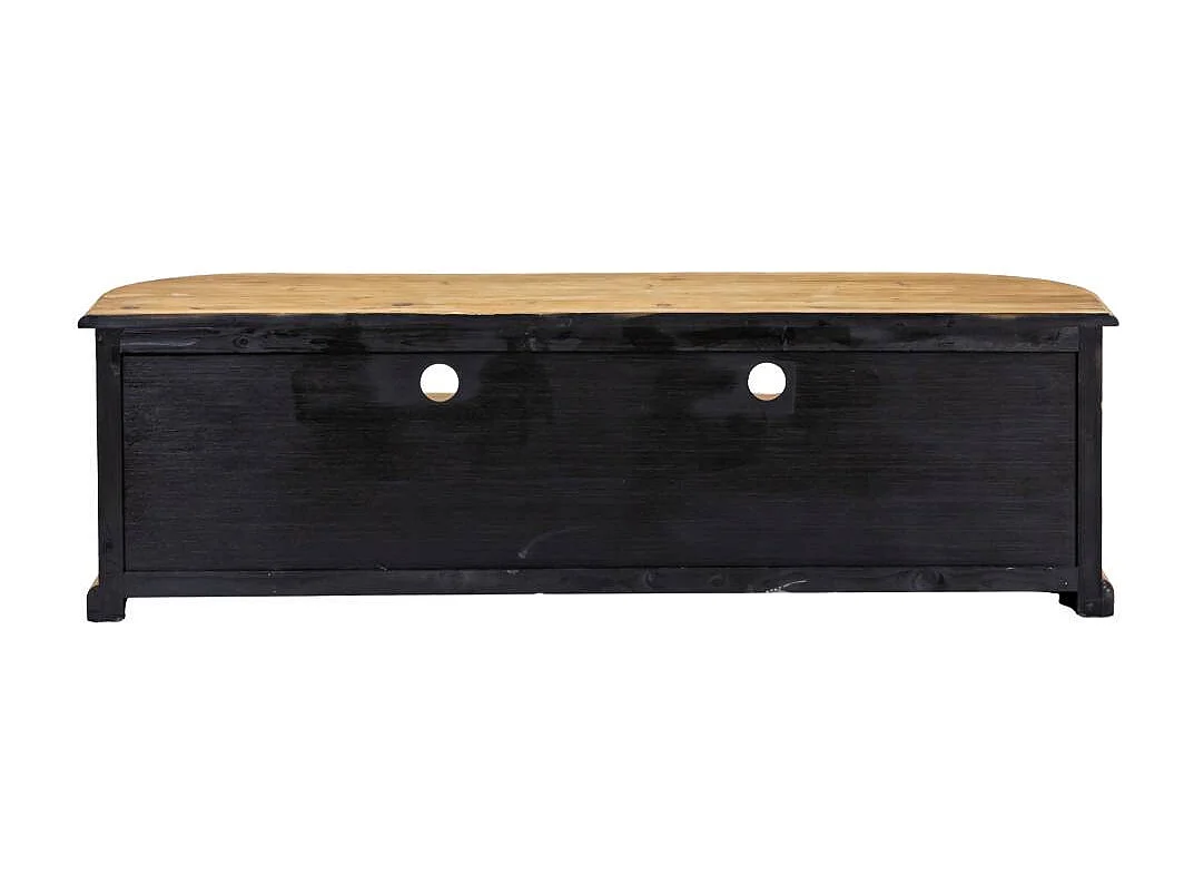 Meuble TV en bois recyclé blanchi Garance