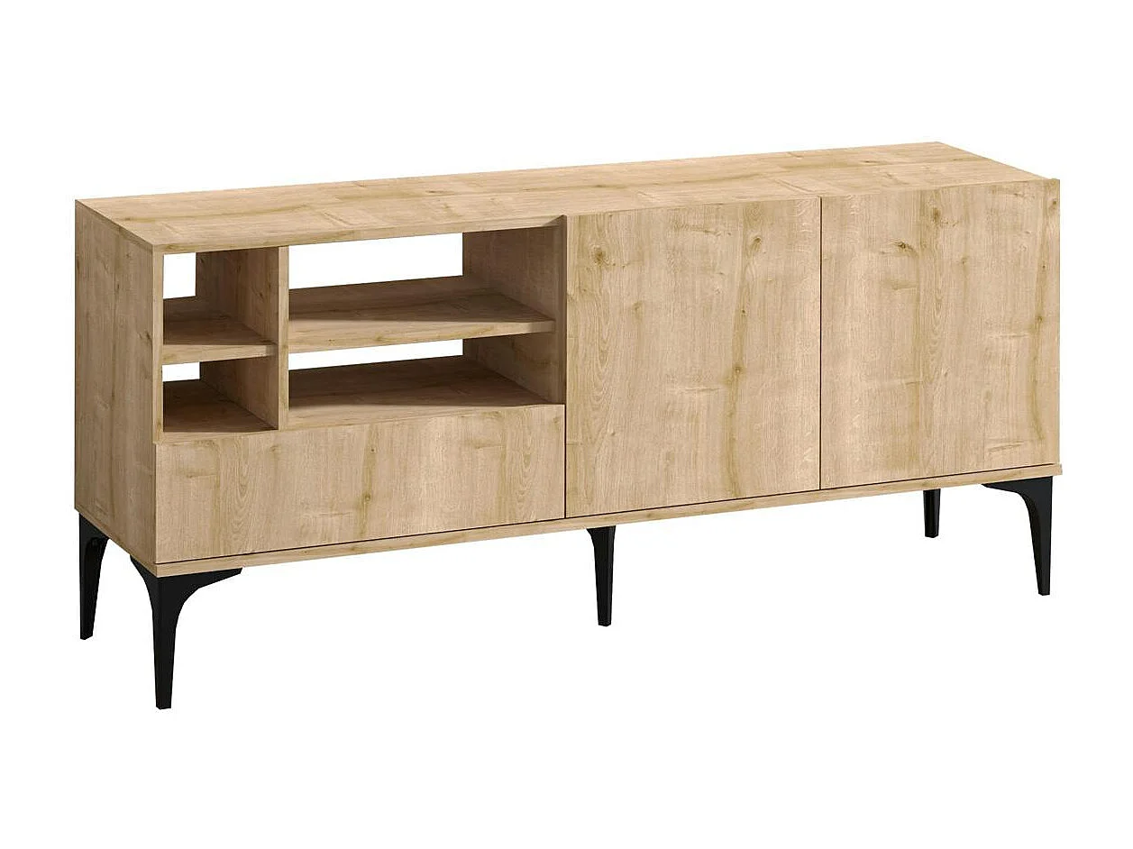 Buffet scandinave 2 portes décor bois clair UMEA