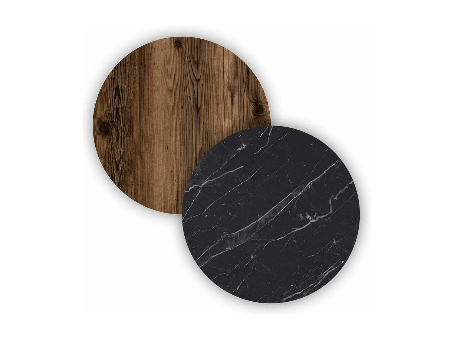 Buffet design moderne 4 portes, façade effet marbre noir UMEA