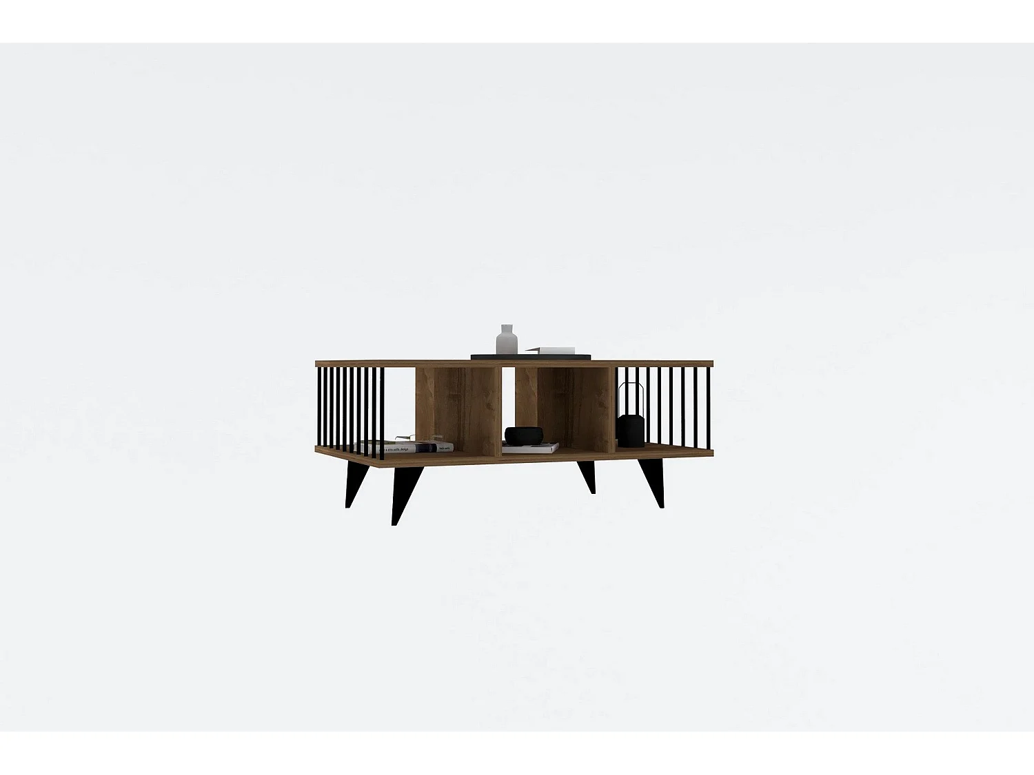 Drewniany stolik kawowy "Bert" - 90 x 60 x 40 cm - Orzech włoski