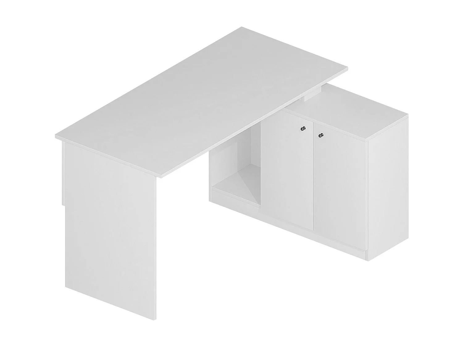 Bureau en bois "Basak" - 130 x 60 x 74 cm - Blanc