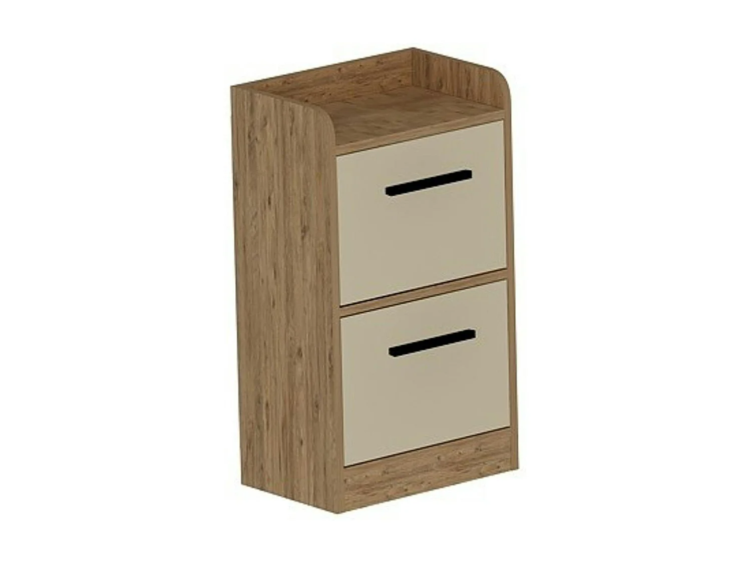 Table de chevet haute 2 portes beiges MARFA