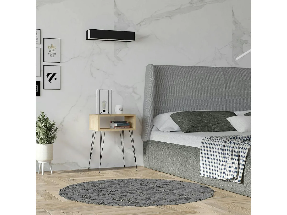 Table de chevet scandinave, niche et pieds épingle JENA