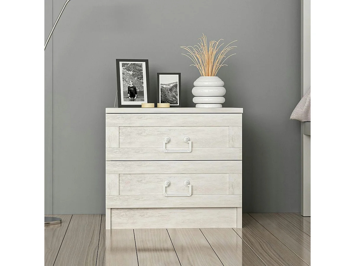 Table de chevet bord de mer 2 tiroirs rangement MARFA