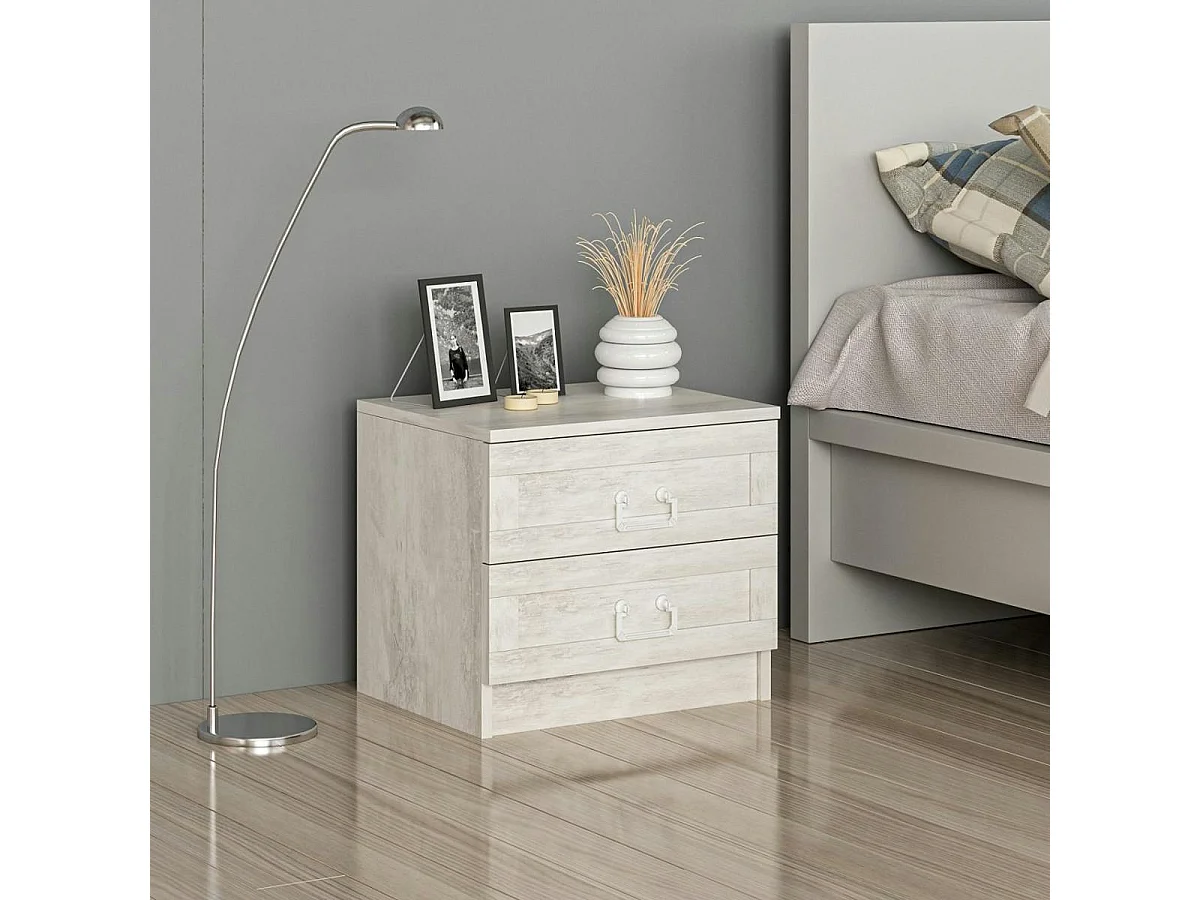 Table de chevet bord de mer 2 tiroirs rangement MARFA