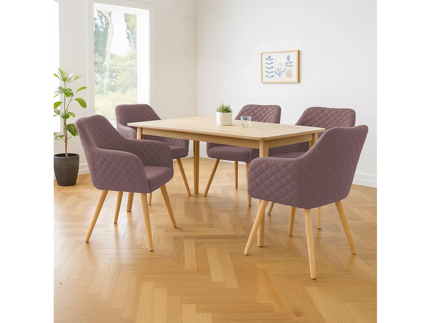 chaise salle à manger - Tissu & Nature - Marron - Gent