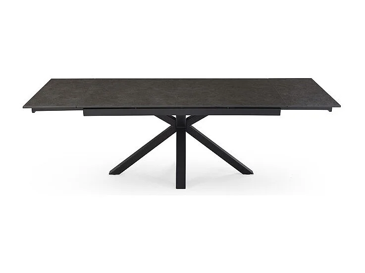 Table extensible 180 à 260 cm céramique gris anthracite pied croix - UTAH 04