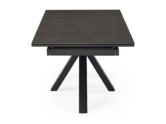Table extensible 180 à 260 cm céramique gris anthracite pied croix - UTAH 04
