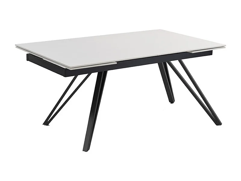 Table extensible 160 à 240 cm céramique blanc pieds en V - OREGON 10