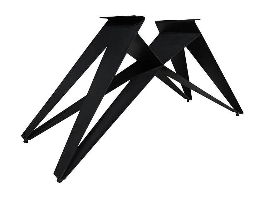 Table extensible 180 à 260 cm céramique gris anthracite pied géométrique - UTAH 03