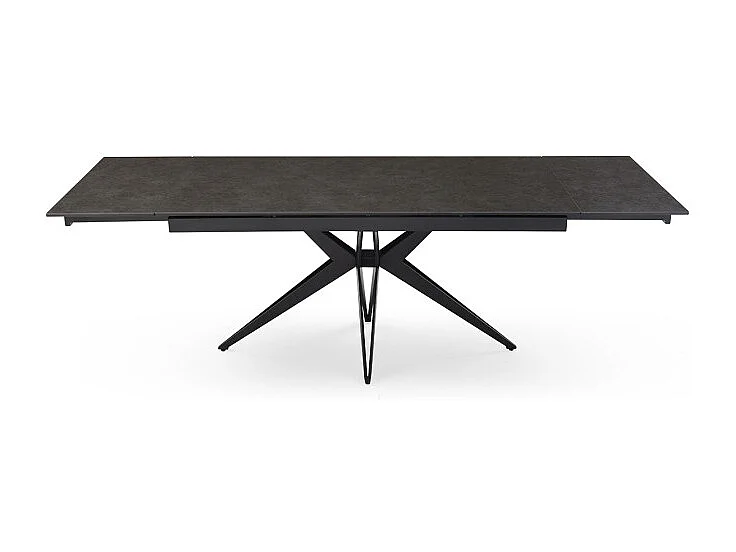 Table extensible 180 à 260 cm céramique gris anthracite pied étoile - UTAH 06
