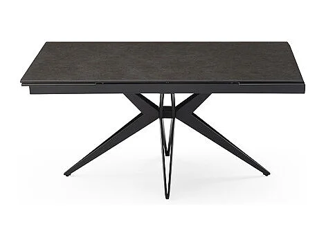 Table extensible 180 à 260 cm céramique gris anthracite pied étoile - UTAH 06