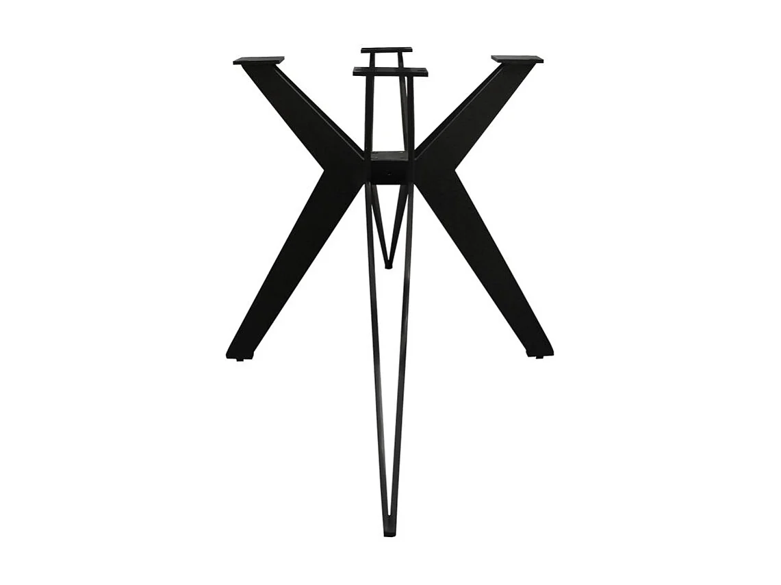 Table extensible 180 à 260 cm céramique gris anthracite pied étoile - UTAH 06