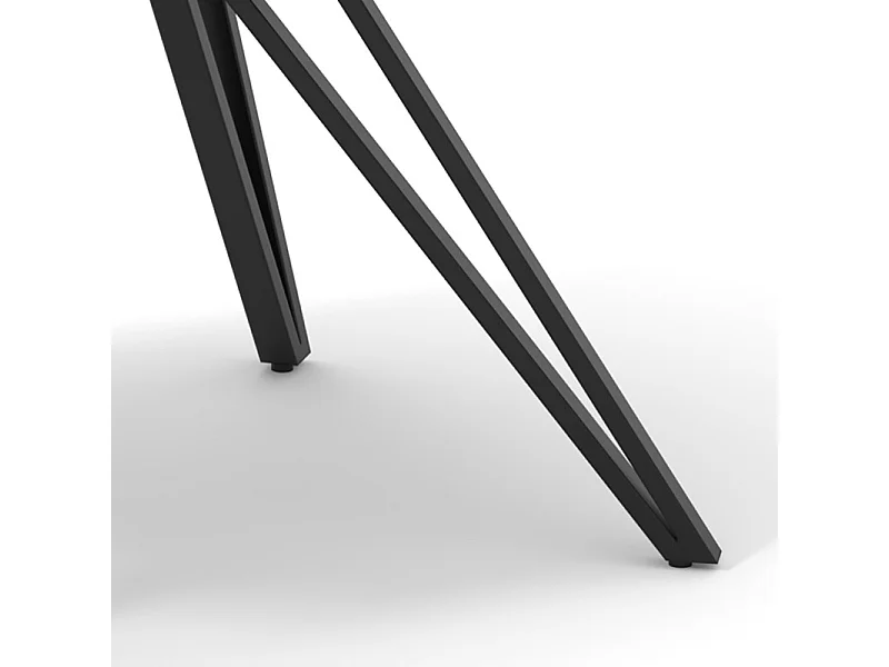 Table extensible 180 à 260 cm céramique blanc pieds en V - OREGON 10