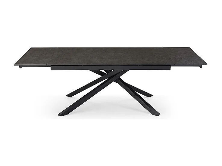 Table extensible 180 à 260 cm céramique gris anthracite pied torsadé - UTAH 05