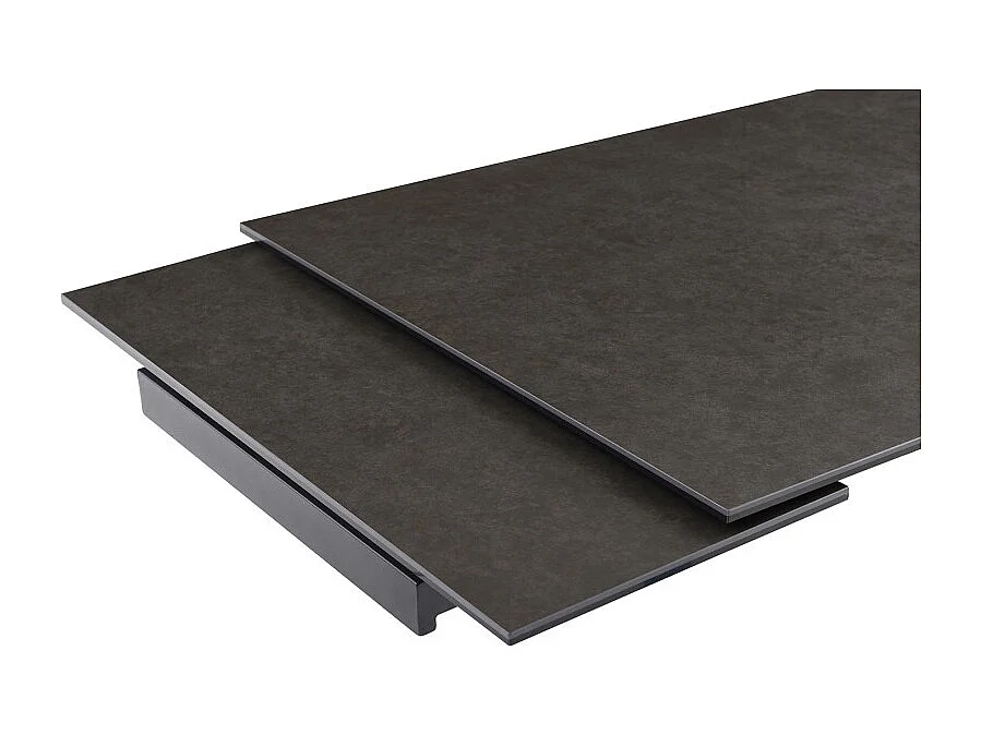 Table extensible 180 à 260 cm céramique gris anthracite pieds inclinés - UTAH 08