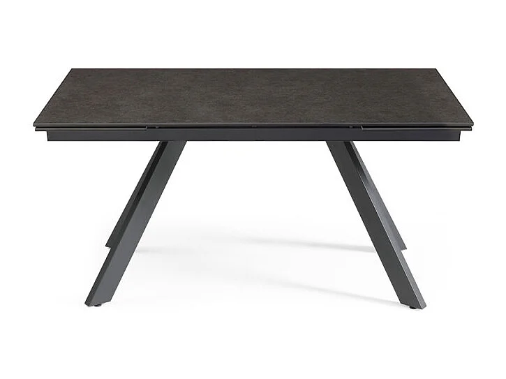 Table extensible 180 à 260 cm céramique gris anthracite pieds inclinés - UTAH 08