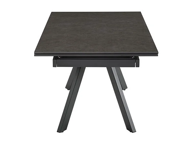 Table extensible 180 à 260 cm céramique gris anthracite pieds inclinés - UTAH 08