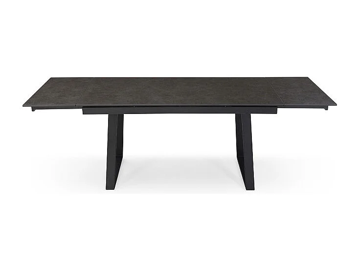 Table extensible 180 à 260 cm céramique gris anthracite pieds luge - UTAH 02