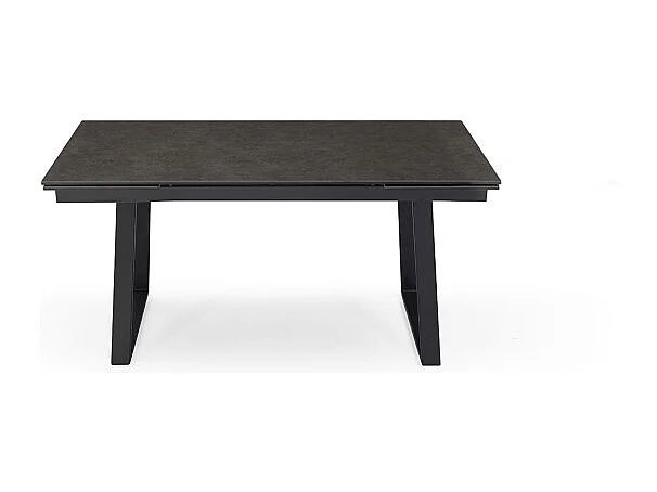 Table extensible 180 à 260 cm céramique gris anthracite pieds luge - UTAH 02