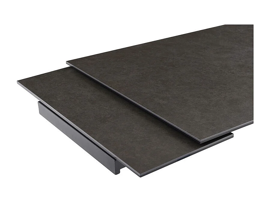 Table extensible 160 à 240 cm céramique gris anthracite pieds V - UTAH 10
