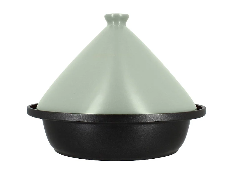 Menastyl - Tajine D24cm Fond Alu Induction Couvercle En Ceramique Celadon
