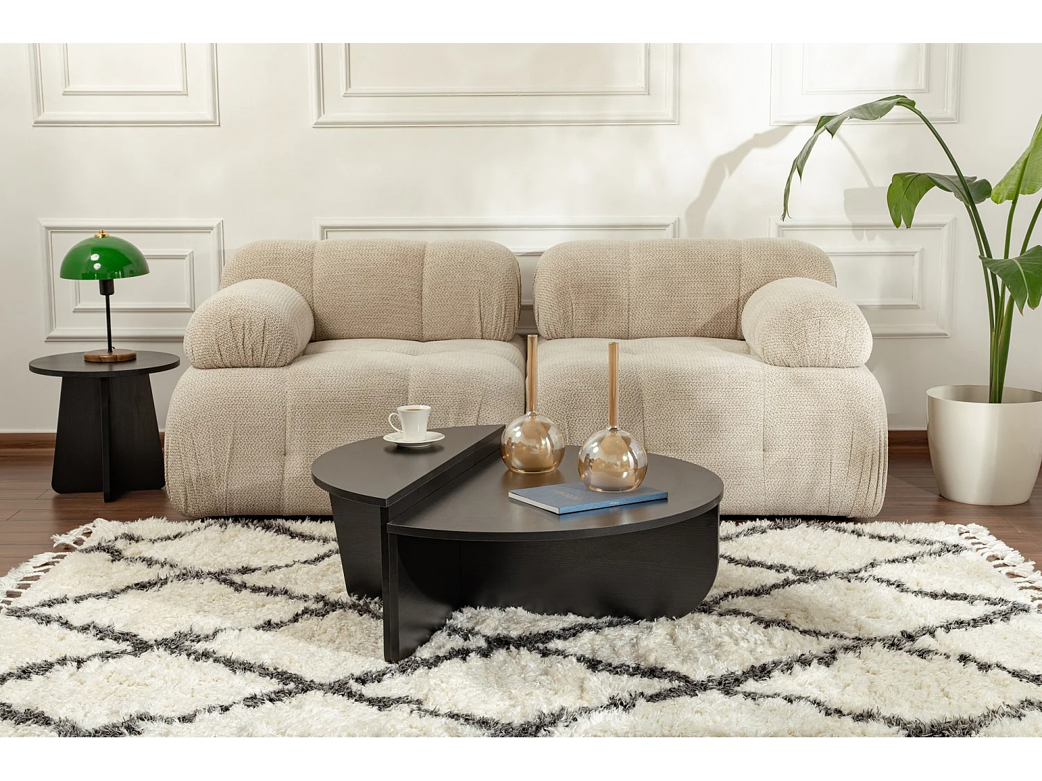 Table basse en bois "Orion" - 90 x 60 x 30 cm - BoisNoir