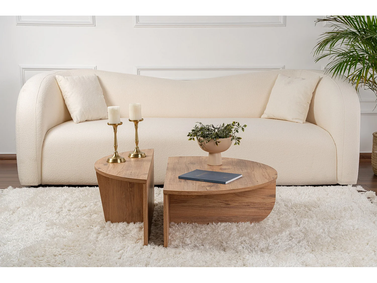 Table basse en bois "Orion" - 90 x 60 x 30 cm - Pin atlantique