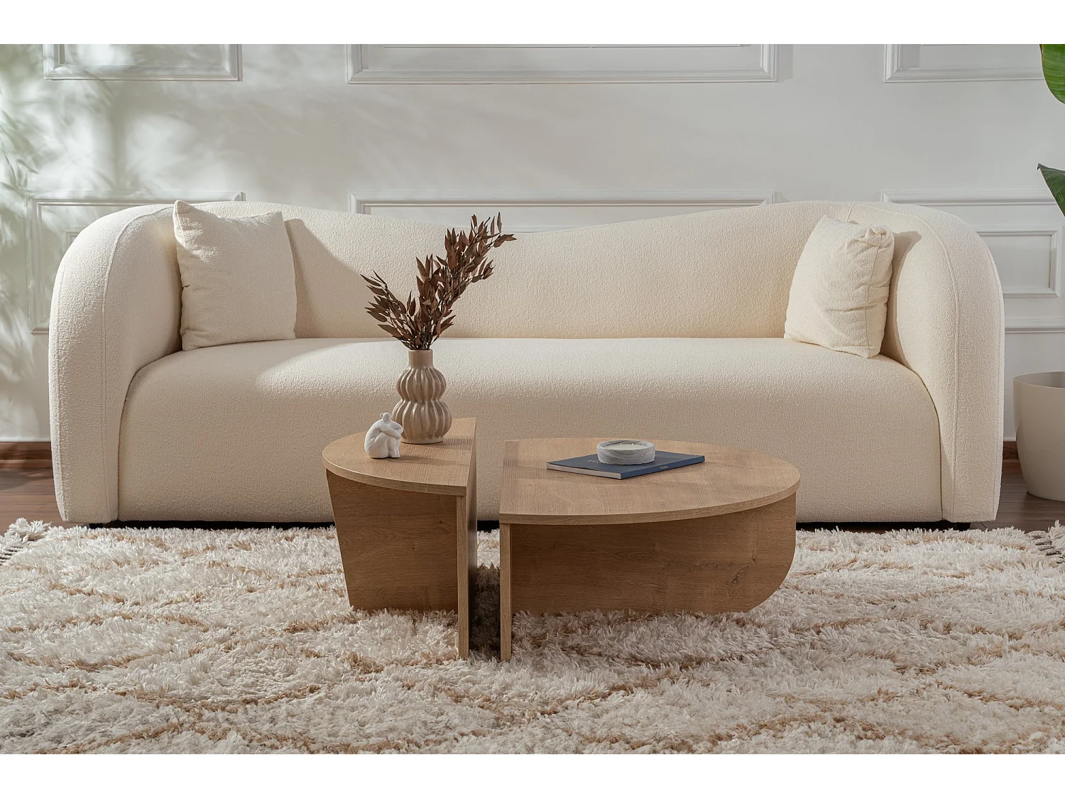 Table basse en bois "Orion" - 90 x 60 x 30 cm - Chêne miel