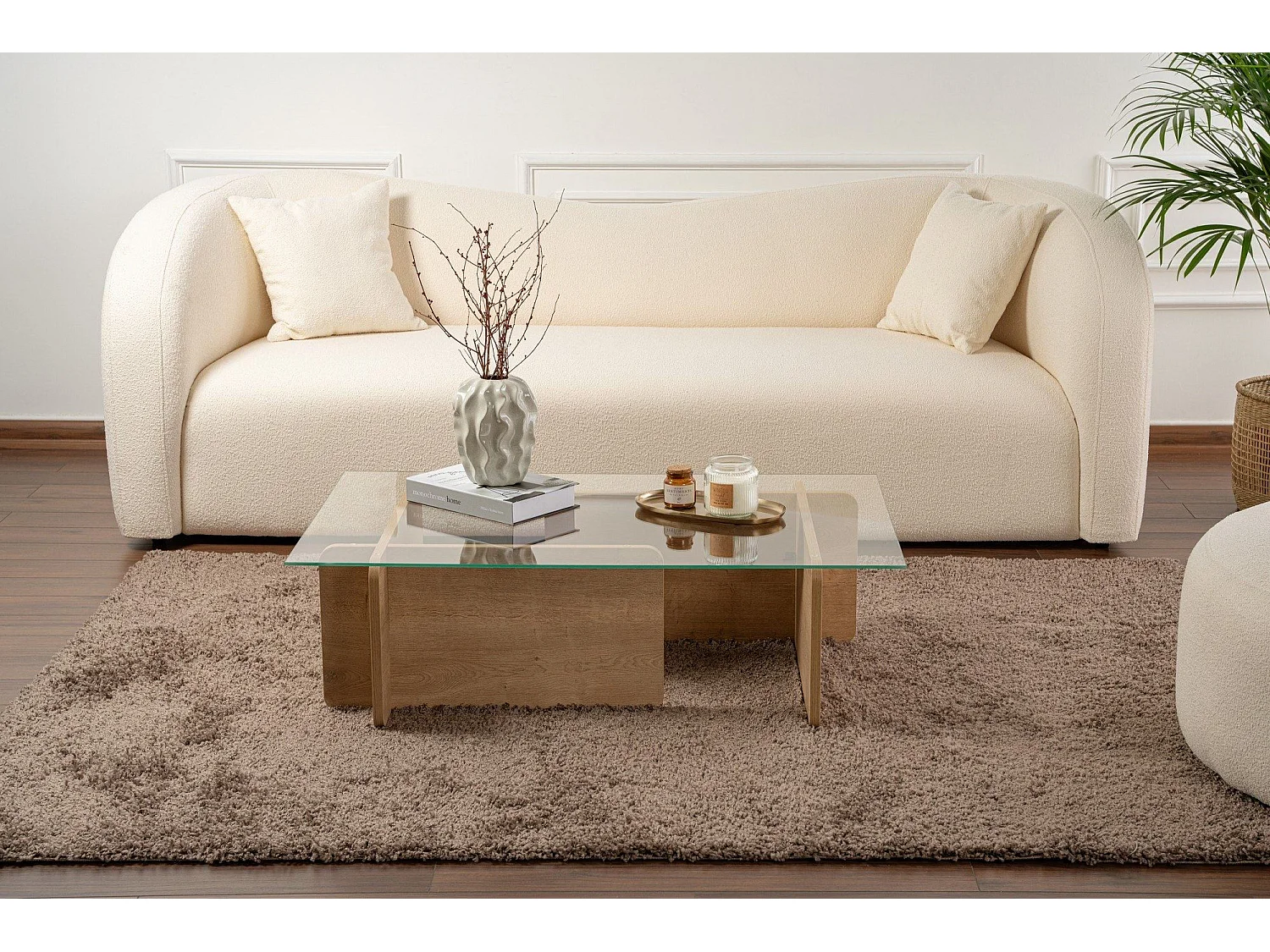 Table basse en bois "Flavio" - 105 x 65 x 30 cm - Chêne