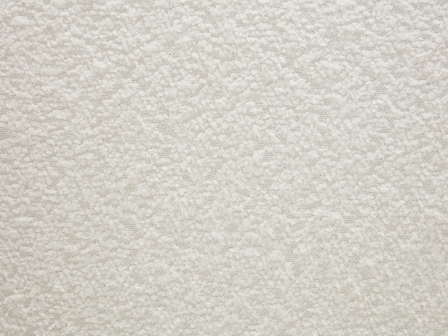 Lot de 2 chaises avec accoudoirs en tissu bouclette et bois d'hévéa - Blanc - NORETI