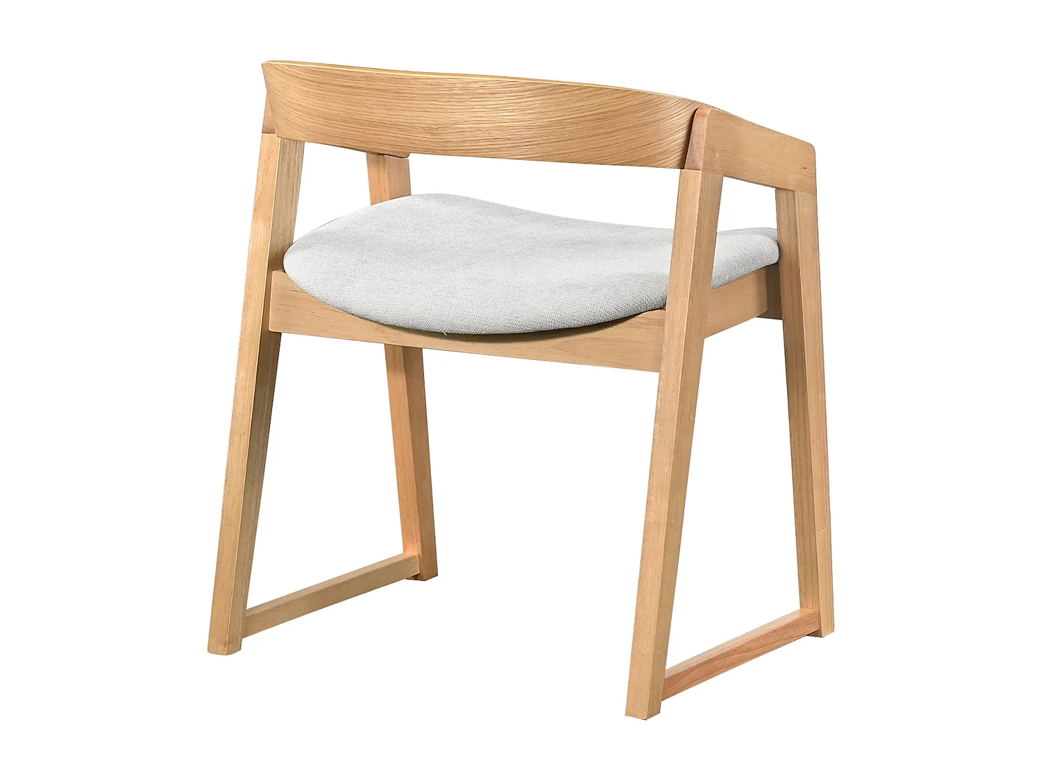 Chaise en bois – bois clair/gris clair – SALOSS