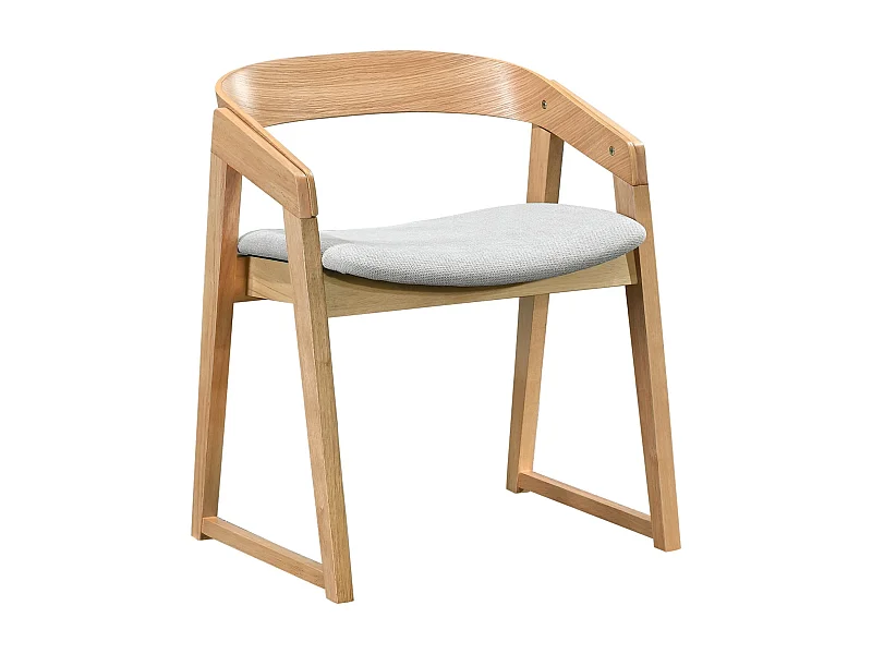 Chaise en bois – bois clair/gris clair – SALOSS