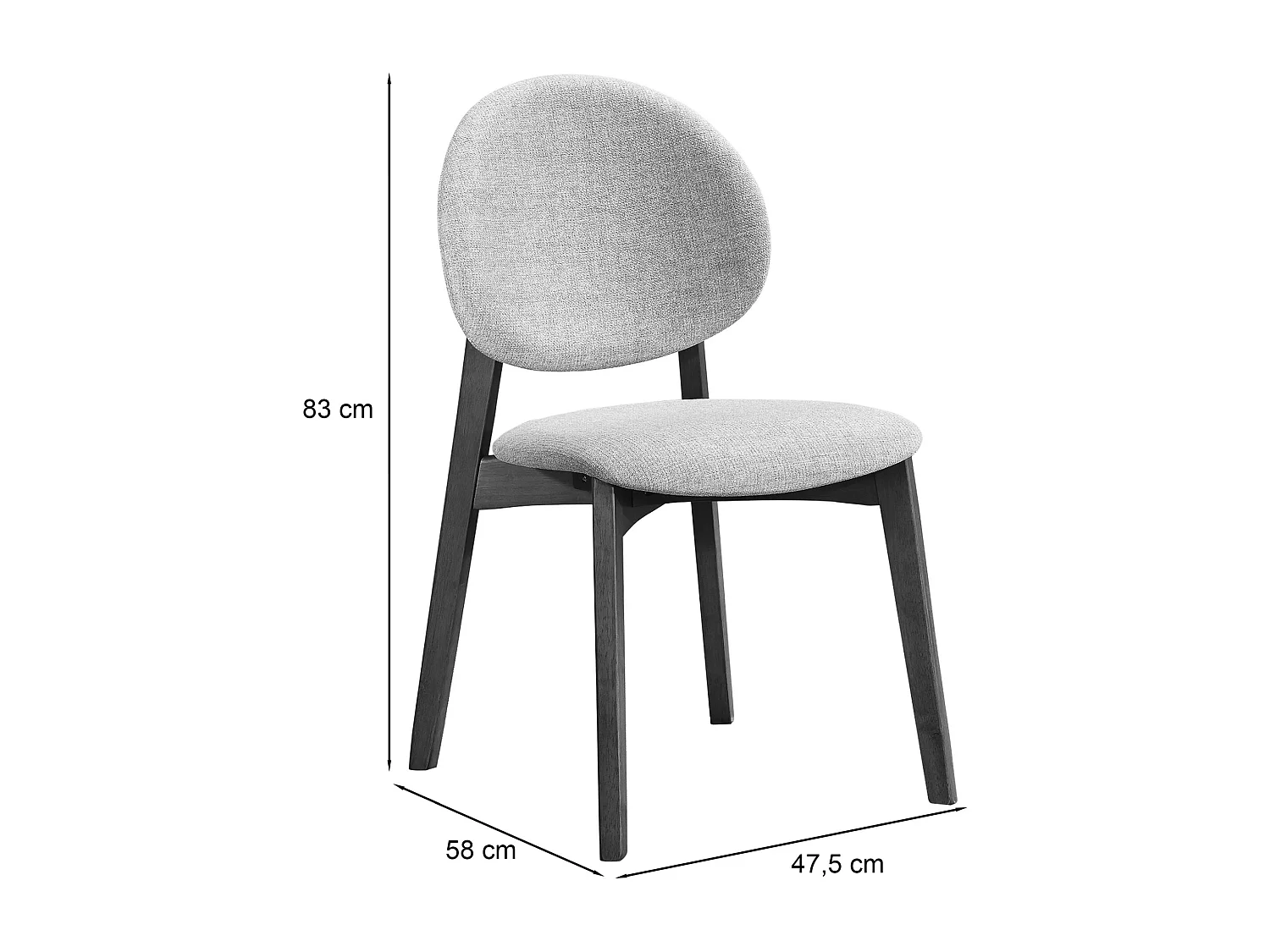 Holzstuhl Helles Holz / Hellgrau – STENNE