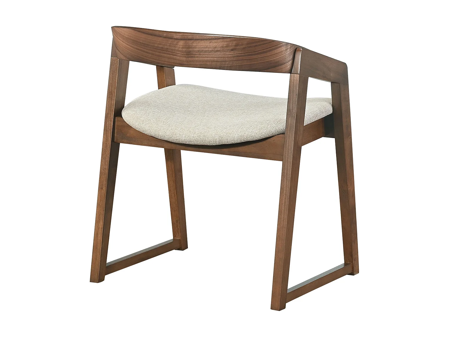 Chaise en bois – brun/beige – SALOSS