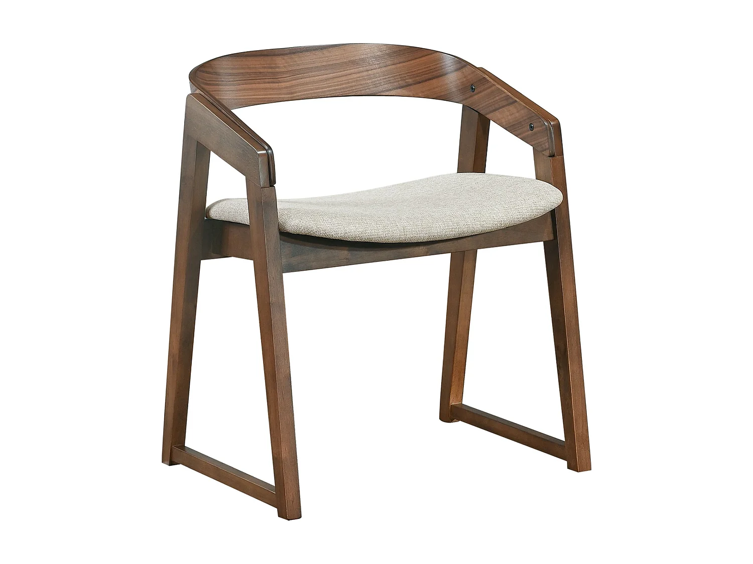 Chaise en bois – brun/beige – SALOSS