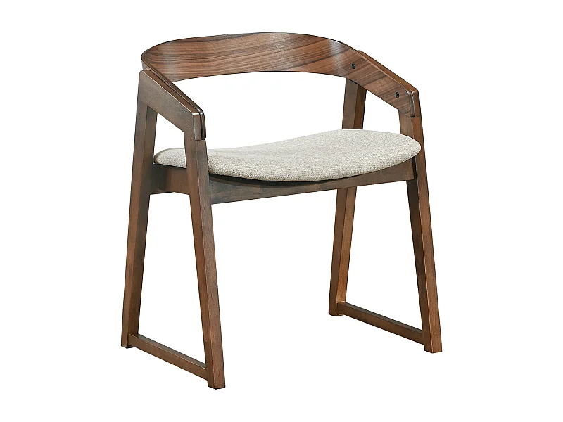 Chaise en bois – brun/beige – SALOSS