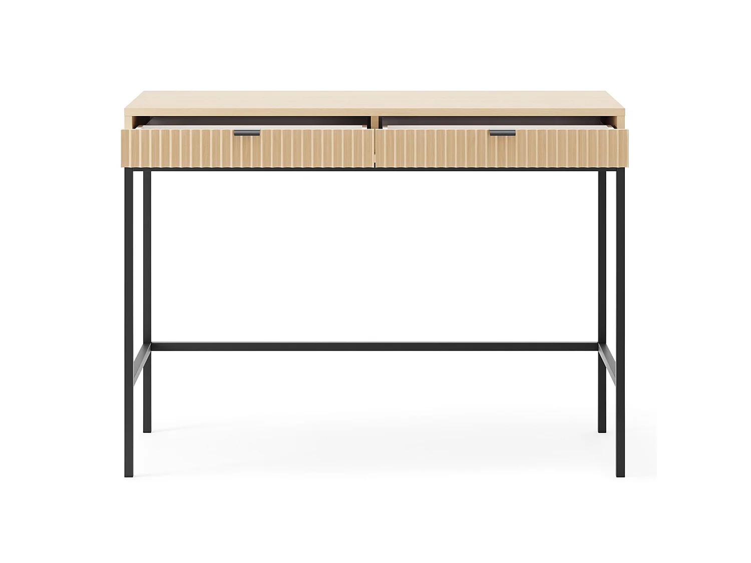 Kaptafel met lade – Eiken Vicenza-lookmet zwart onderstel – 104 cm – VELLORE