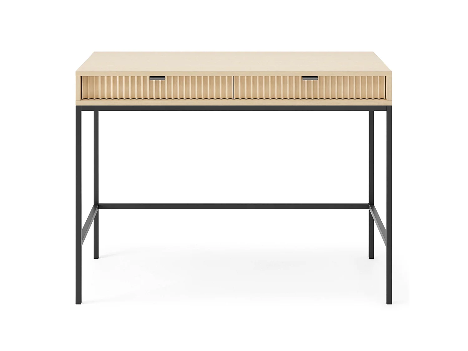 Kaptafel met lade – Eiken Vicenza-lookmet zwart onderstel – 104 cm – VELLORE