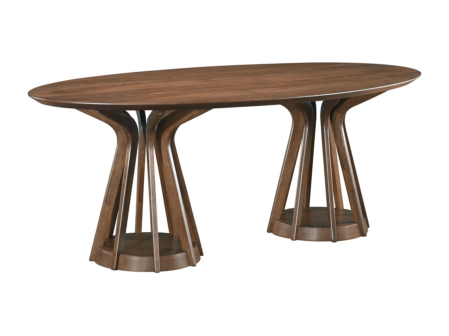 Table à manger rectangulaire – aspect noyer – 200x110 cm – STENNE