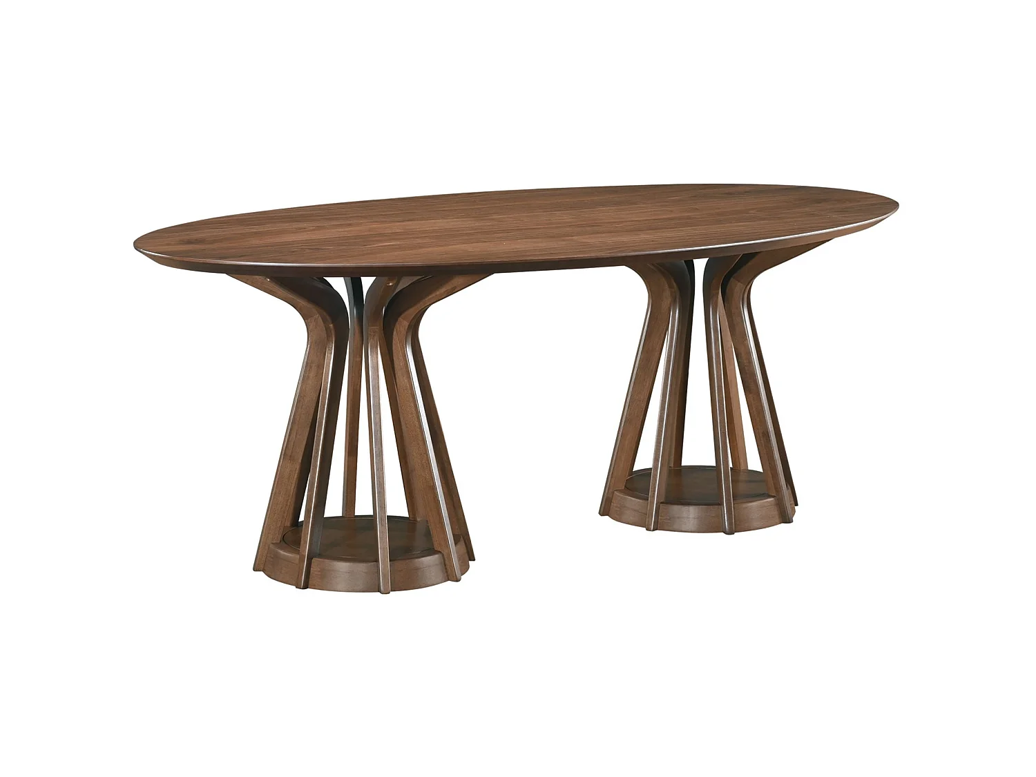 Esstisch 200 x 110 cm – Nussbaum-Optik – STENNE