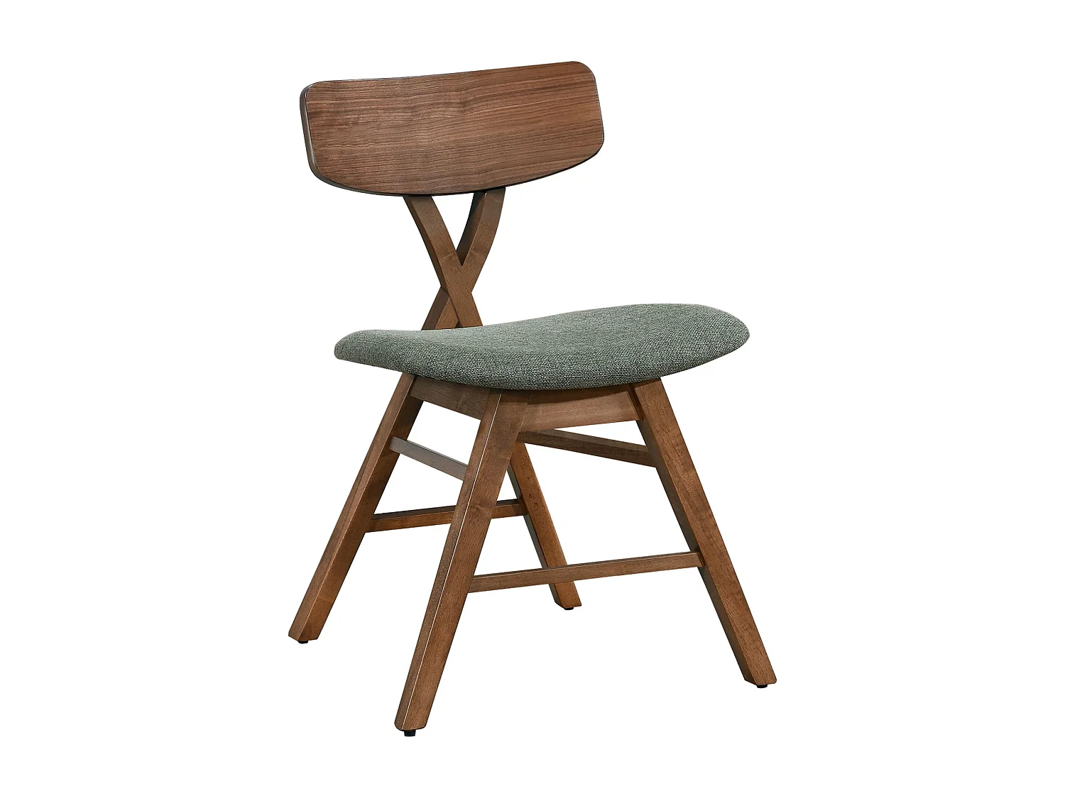 Chaise en bois – brun/vert – LOOMENS